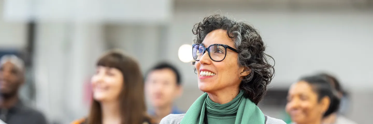 Women listening at a conference