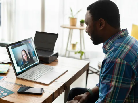 Participant attending webinar