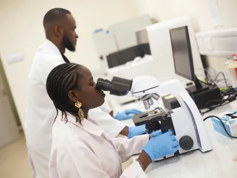 Laboratory workers 