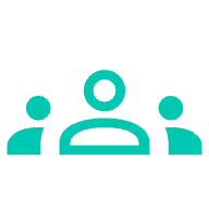 Group of people icon in green