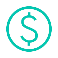 Dollar sign icon in green